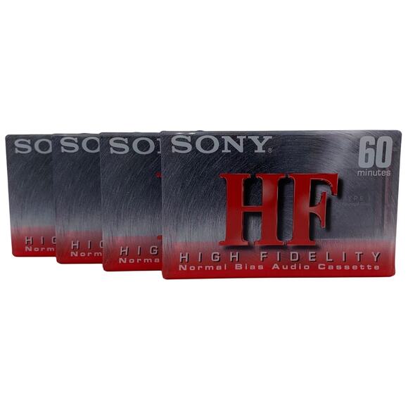 Lot of 4 Sony Hi-Fi Audio Cassette Tapes 3 60-Minute & 1 90-Minute New Sealed - Picture 1 of 3